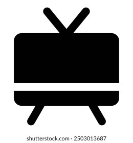 Simple Tv glyph icon. The icon can be used for websites, print templates, presentation templates, illustrations, etc