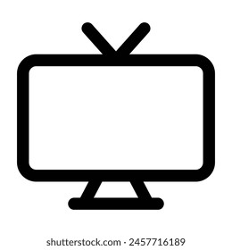 Simple TV icon. The icon can be used for websites, print templates, presentation templates, illustrations, etc	
