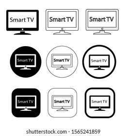 Simple tv icon sign design