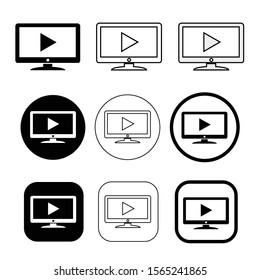 Simple tv icon sign design
