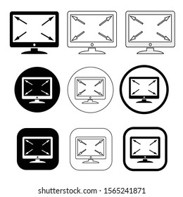 Simple tv icon sign design
