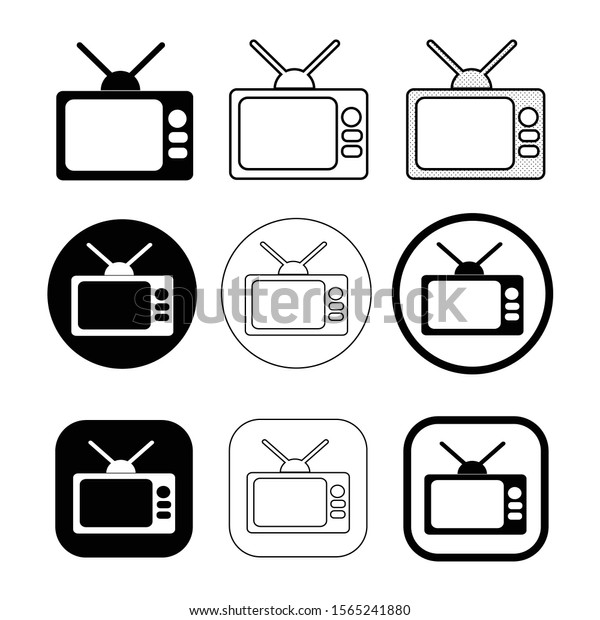 Simple Tv Icon Sign Design Stock Vector (Royalty Free) 1565241880 ...
