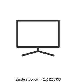 Simple tv line icon. Premium symbol in stroke style. Design of tv icon. Vector illustration.