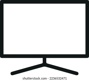 Simple tv line icon. Premium symbol in stroke style. Design of tv icon. Vector illustration.