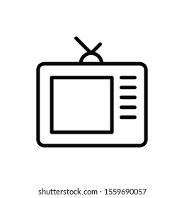 Simple TV line icon. Stroke pictogram. Vector illustration isolated on a white background. Premium quality symbol. Vector sign for mobile app and web sites.