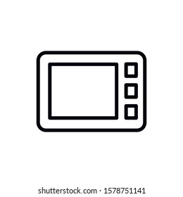 Simple TV line icon. Stroke pictogram. Vector illustration isolated on a white background. Premium quality symbol. Vector sign for mobile app and web sites.
