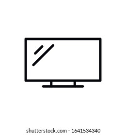 Simple TV line icon. Stroke pictogram. Vector illustration isolated on a white background. Premium quality symbol. Vector sign for mobile app and web sites.