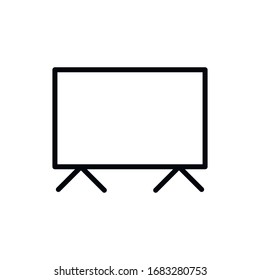 Icono simple de línea de TV. Pictograma de trazo. Ilustración vectorial aislada en un fondo blanco. Símbolo de calidad superior. Signo de vector para aplicaciones móviles y sitios web.