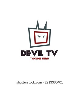 Simple TV Logo Design Vector. Television Logo for Business and Brand Identity