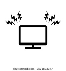 Simple TV noise icon. Vector.