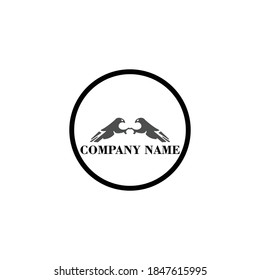 simple twin bird design logo