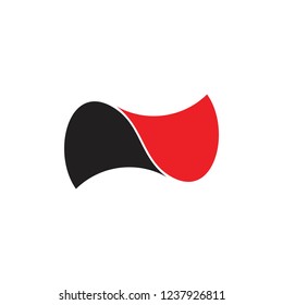 simple twist shape abstract logo vector