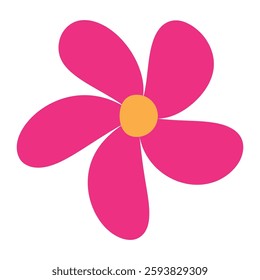 Simple Twisted pink flower vector
