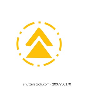 simple two triangle logo and icon, modern vector illustration