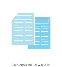 SIMPLE TWO-COLOR STACKED PAPER FILES ICON