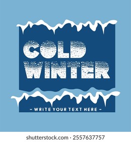 Simple Two-color Winter Vector Design