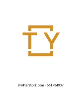 Simple TY initial Logo designs template vector illustration