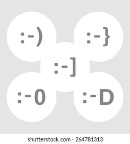 Simple typed smiley collection EMOTIONS