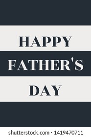 Simple typographic design greeting card template for Father's Day.