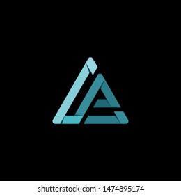 simple typography ap triangle vector logo