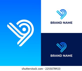 simple typography b9 vector logo