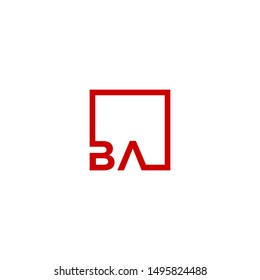 simple typography Ba vector logo