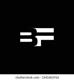 simple typography bf vector logo