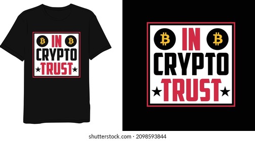 Simple Typography Bitcoin T-shirt Design