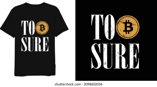 simple Typography Bitcoin T-shirt Design 