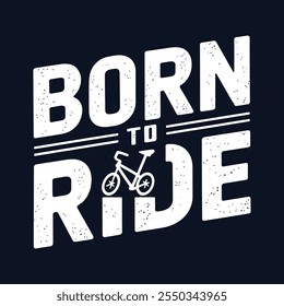 Um design de Tipografia simples de Born To Ride.