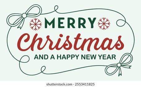 A simple typography design for Merry Christmas.