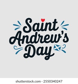 A simple typography Design of Saint Andrew's Day.