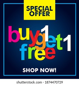 Simple typography design, special offer promotion poster, vector illustration, special events, special times, online store. Banner templates. Boost your business sales with this concept. Flat style