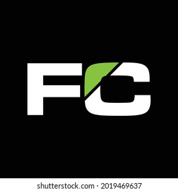simple typography Fc vector logo