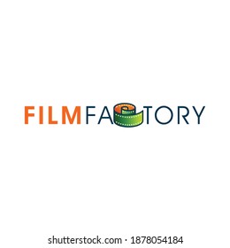 simple typography film company vector logo