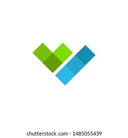 simple typography fw vector logo