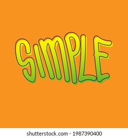 simple typography with green and yellow color