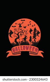 Simple Typography Halloween T-shirt Design