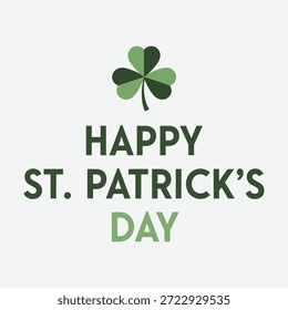 Una tipografía simple de Happy ST. Patrick's Day Vector Diseño de camiseta.