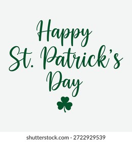 Una tipografía simple de Happy ST. Patrick's Day Vector Diseño de camiseta.