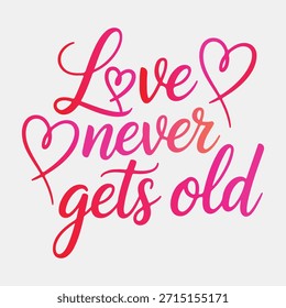 Eine einfache Typografie des glücklichen Valentinstag.