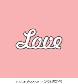Simple Typography Love Design Template