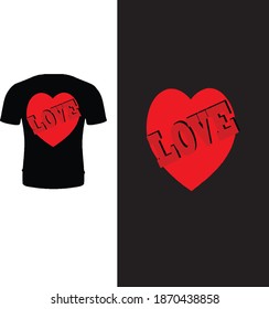 simple Typography love t-shirt design