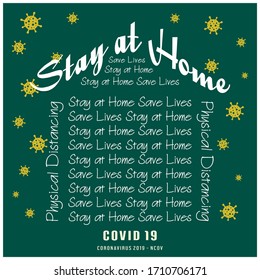 Simple typography poster design with  covid-19 coronavirus themes