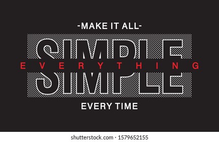 simple typography for print t shirt