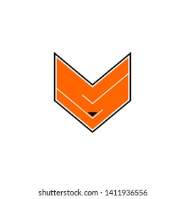 simple typography S with fox style vector logo 