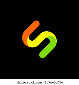 simple typography SN vector logo