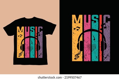 simple typography style music t shirt design. 
