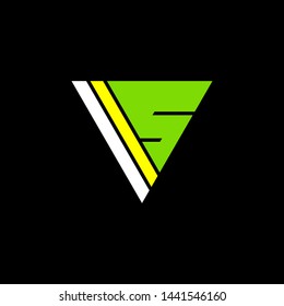simple typography triangle VS vector logo
