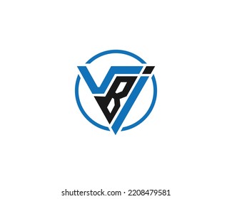 Simple Typography VBI Triangle Vector Logo Design Concept Template.